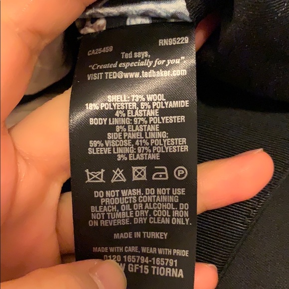 BNWT Ted Baker Tiorna Double Breasted Black Blazer - Picture 12 of 12